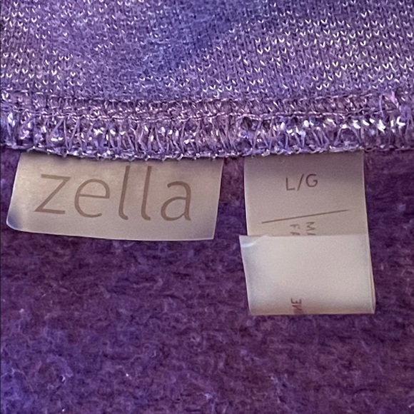 Zella Purple Asymmetrical Wrap Jacket Sweatshirt L - Picture 5 of 7